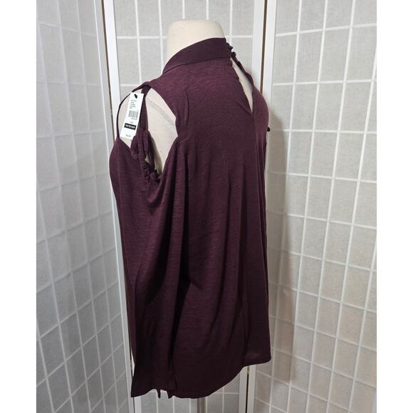 NWT Lane Bryant Women's Mock Neck Cold Shoulder Top Shirt PIus Size: 18/20 (2X) - Picture 4 of 7